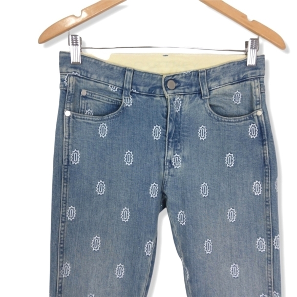 Stella McCartney Boho Embroidered Premium Jeans Size 24 - Picture 3 of 10
